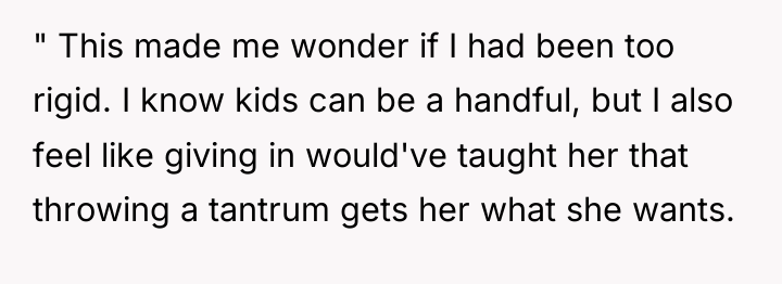 " This made me wonder if I had been too...