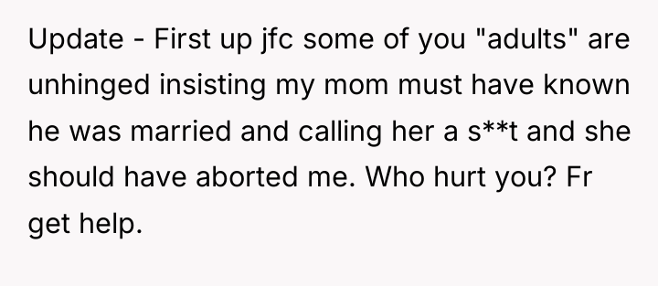 Update - First up jfc some of you "adults" are...