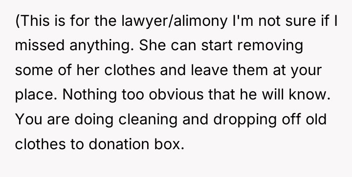 (This is for the lawyer/alimony I'm not sure if I...
