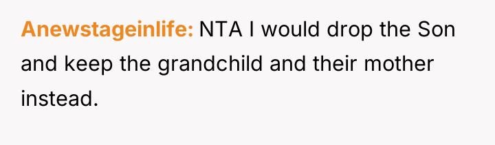 Anewstageinlife NTA I would drop the Son and keep the...