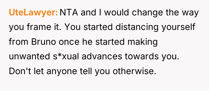 UteLawyer NTA and I would change the way you frame...