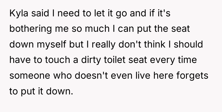 Kyla said I need to let it go and if...