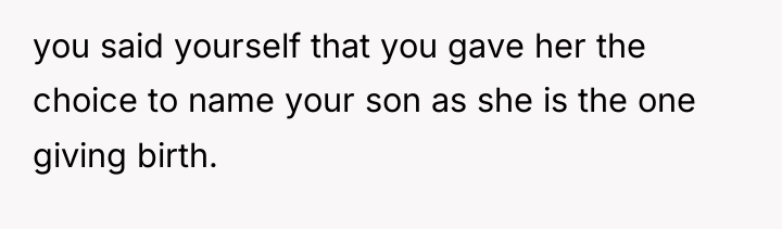you said yourself that you gave her the choice to...