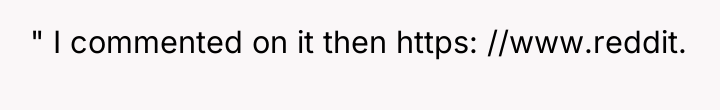" I commented on it then https: //www.reddit.