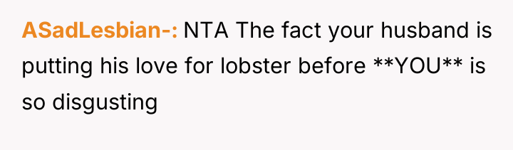 ASadLesbian- NTA The fact your husband is putting his love...