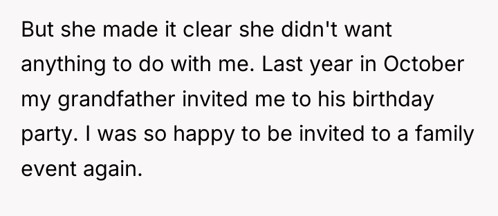 But she made it clear she didn't want anything to...