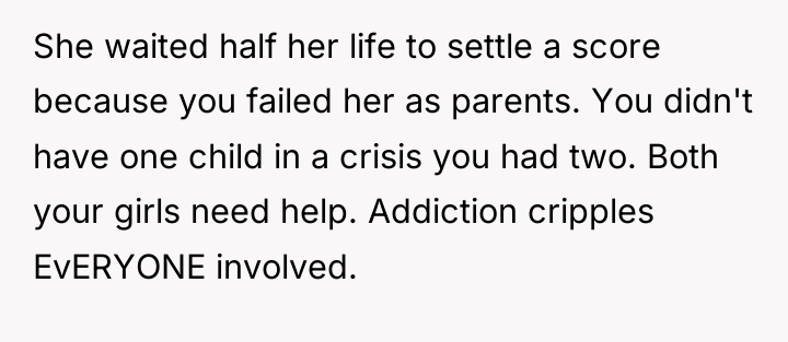 She waited half her life to settle a score because...