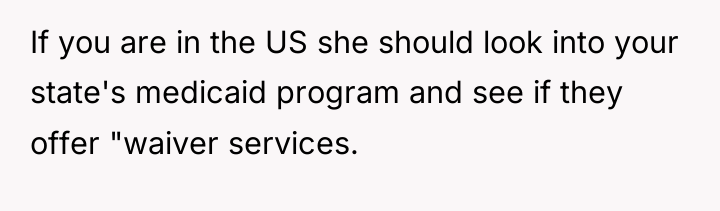 If you are in the US she should look into...