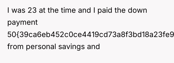 I was 23 at the time and I paid the...