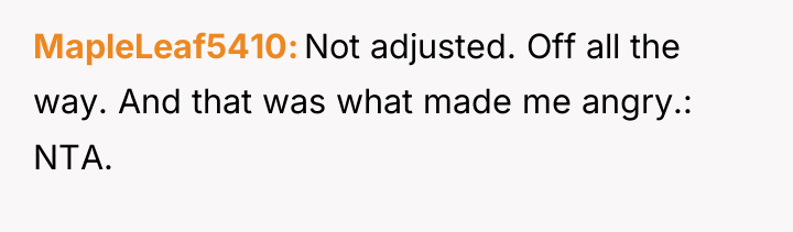 MapleLeaf5410 Not adjusted. Off all the way. And that was...