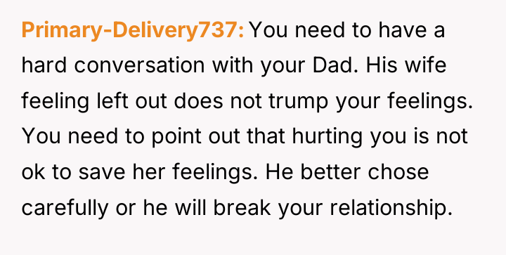 Primary-Delivery737 You need to have a hard conversation with your...