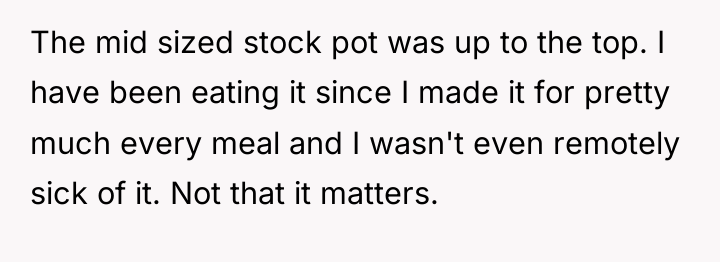 The mid sized stock pot was up to the top....