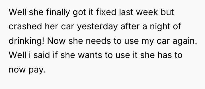 Well she finally got it fixed last week but crashed...