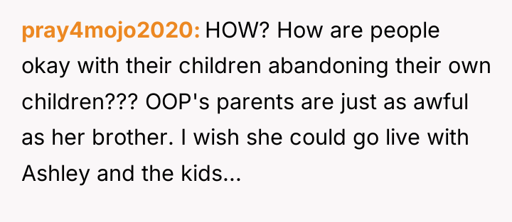 pray4mojo2020 HOW? How are people okay with their children abandoning...