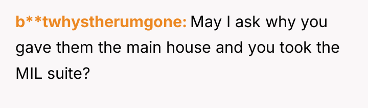 b**twhystherumgone May I ask why you gave them the main...