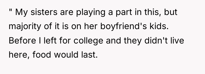 " My sisters are playing a part in this, but...
