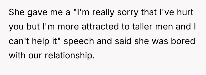 She gave me a "I'm really sorry that I've hurt...