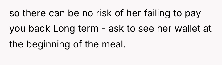so there can be no risk of her failing to...