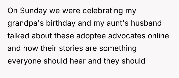 On Sunday we were celebrating my grandpa's birthday and my...