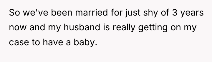 So we've been married for just shy of 3 years...