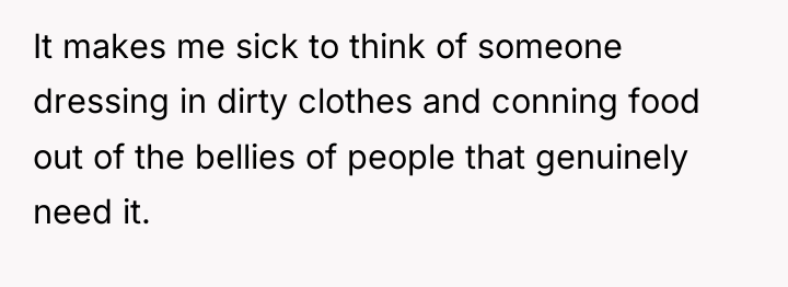 It makes me sick to think of someone dressing in...