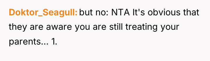 Doktor_Seagull but no: NTA It's obvious that they are aware...