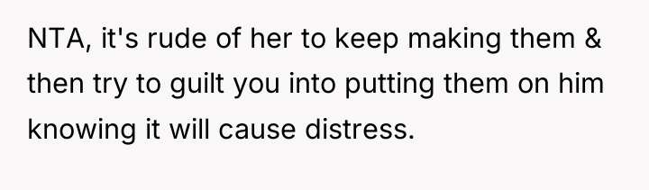 NTA, it's rude of her to keep making them &...