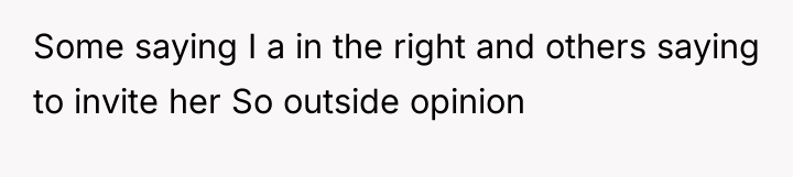 Some saying I a in the right and others saying...