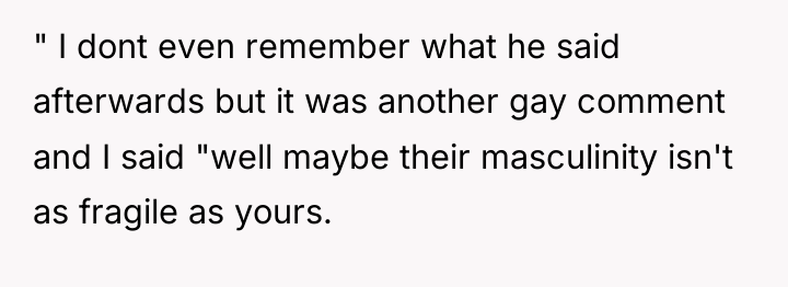 " I dont even remember what he said afterwards but...