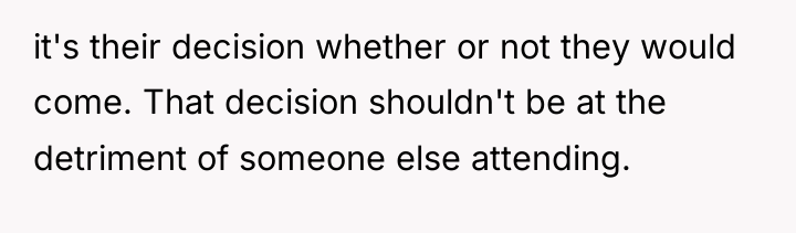 it's their decision whether or not they would come. That...