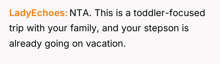 LadyEchoes NTA. This is a toddler-focused trip with your family,...
