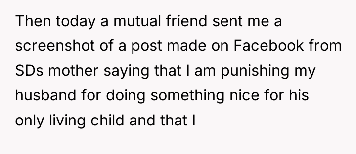 Then today a mutual friend sent me a screenshot of...