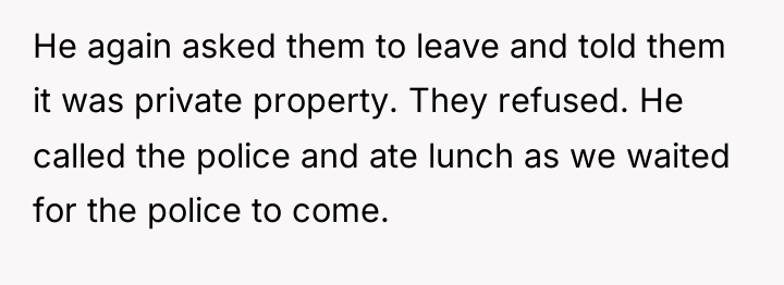 He again asked them to leave and told them it...