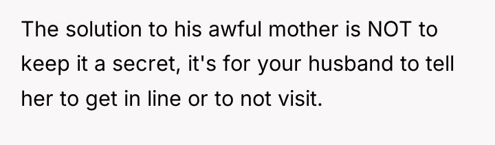 The solution to his awful mother is NOT to keep...