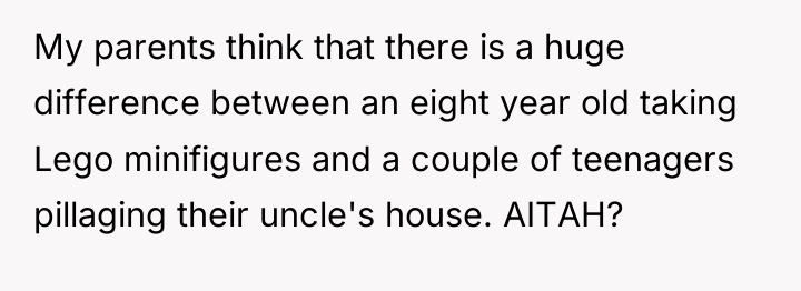 My parents think that there is a huge difference between...