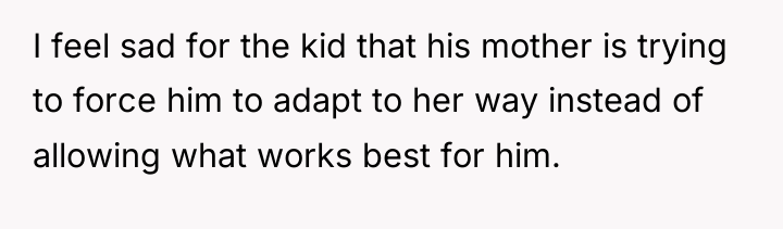 I feel sad for the kid that his mother is...