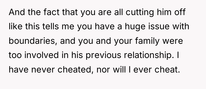 And the fact that you are all cutting him off...