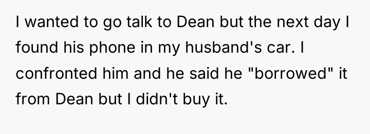 I wanted to go talk to Dean but the next...