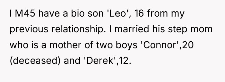 I M45 have a bio son 'Leo', 16 from my...