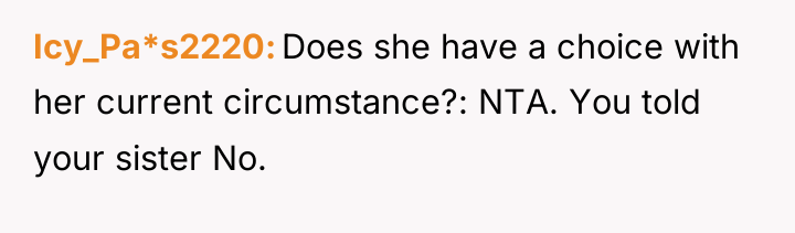 Icy_Pa*s2220 Does she have a choice with her current circumstance?:...