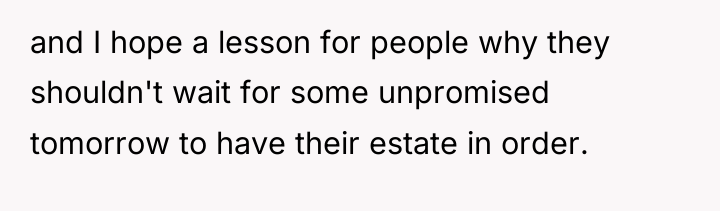and I hope a lesson for people why they shouldn't...