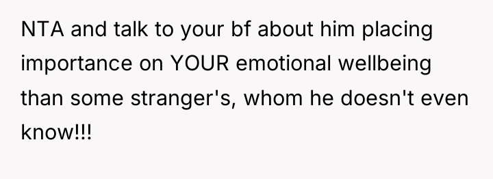 NTA and talk to your bf about him placing importance...
