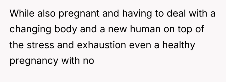 While also pregnant and having to deal with a changing...