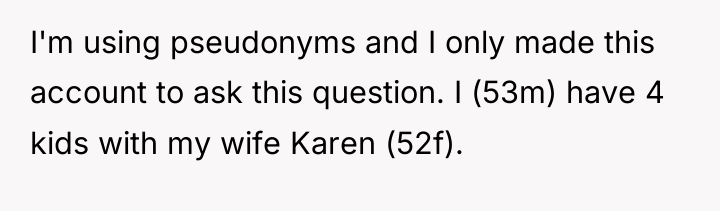 I'm using pseudonyms and I only made this account to...