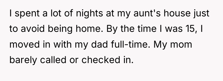 I spent a lot of nights at my aunt's house...