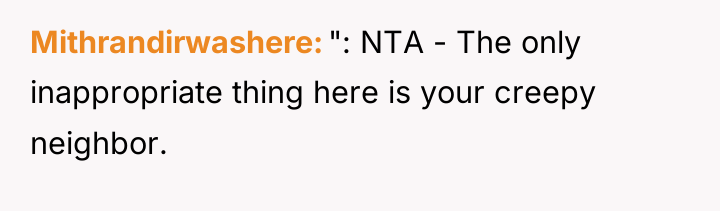 Mithrandirwashere ": NTA - The only inappropriate thing here is...