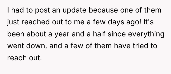 I had to post an update because one of them...