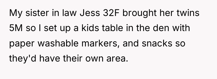 My sister in law Jess 32F brought her twins 5M...