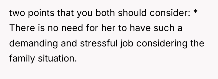two points that you both should consider: * There is...