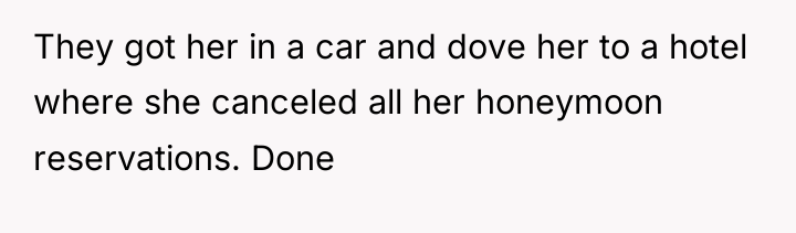 They got her in a car and dove her to...